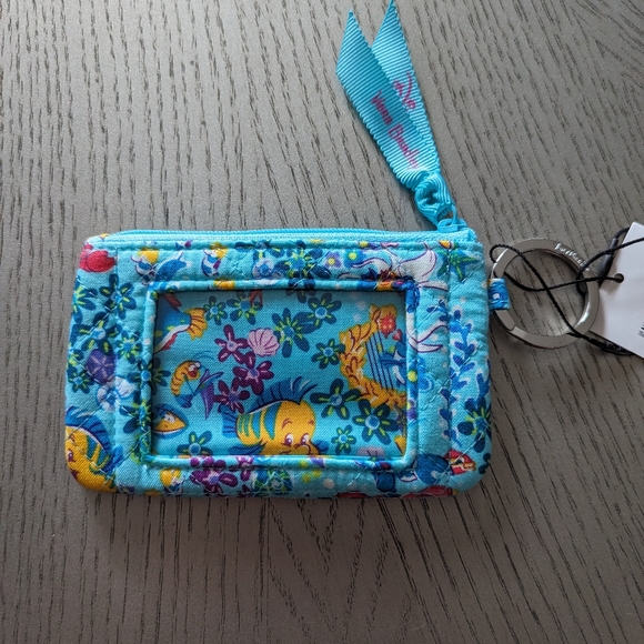 Vera Bradley Disney LIMITED EDITION Zip ID Case ARIEL FLORAL - Picture 3 of 6